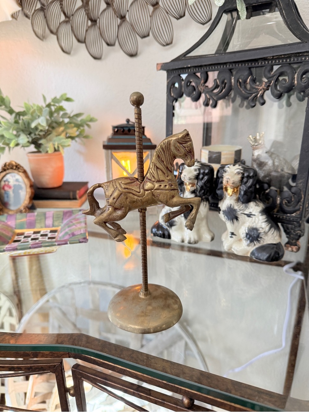 Vintage Brass Carousel Horse Figurine - Picture 6 of 13